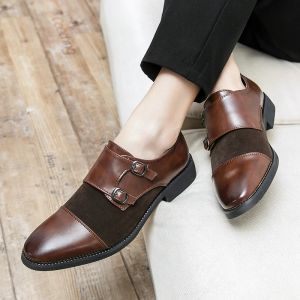 Fashion Leather Men Slip on Footwear Office Man Formal Shoes Wedding Party Men Dress Shoes Breath Driving Lazy Loafers Moccasins