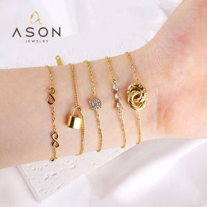 Ason Модные из нержавеющей стали золотые женщины очарование браслетов Bulk Friend Bracelet Bracelet Модные украшения браслеты браслеты