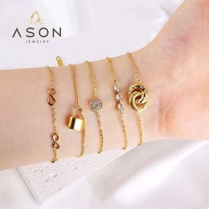 Braccialetti di bracciale alla moda ASON Trendy in acciaio inossidabile in acciaio inossidabile