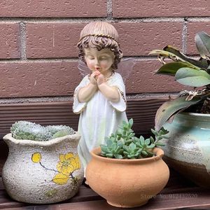 Figurki dekoracyjne Układ w stylu europejskim Dekoracja ogrodu Małe ozdoby Kreatywne żywiczne modlitwę Little Angel Doll
