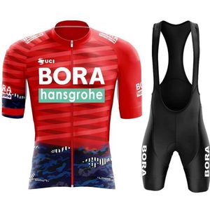 팬 Tops Tees 자전거 유니폼 UCI Bora Mens Summer 2024 Jersey Set 반바지 자전거 의류 Bib 셔츠 MTB 바지 자전거 Q240511