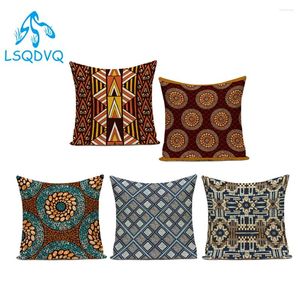 Kudde dekorativa kastkuddar fodral blå geometrisk mandala afrikansk stil soffa täckning för vardagsrumsdekoration
