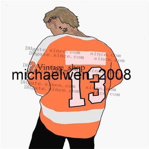 Vin Weng Womens Fashion Star #13 Lil Peep Jersey Hockey Maglie Lady Men Kids Cucite Custom At Nome Nome Numero Orange Black Bianco