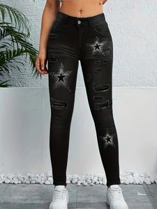Jeans da donna moda leggings sexy leggings jeggings pantaloni elastici denim