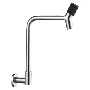 Küchenarmatur 1PC 304 Edelstahl -Wasserhahn gebürstet/schwarz einzelner kaltes Wasser Deck Mount Waschbecken Tap Gewinde G1/2 '