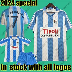 Camiseta Malaga 24/25 Camiseta Malaga CF Soccer Jersey 120 Aniversario Kids Kit Remak