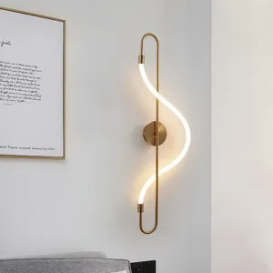 Lâmpada de parede lâmpada nórdica minimalista linha
