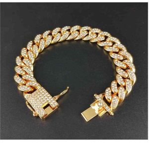 Special offer bracelet Jewelry 12mm thick diamond hiphop hip hop trendsetter Cuba chain fashion gift270m5743201