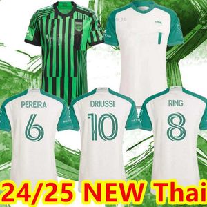 24 25 Austin FC Soccer Jerseys Home 2024 Fagundez Rigoni Zardes Driussi Pereira Gallagher Futebol Camisetas Jogador de Fãs Versão da Tailândia Qualidade Men Tamanho S-xxl