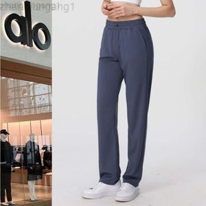 Desginer Als Yoga Aloe Pant Leggings Womens Autumn/winter New Fitness Running Loose Breathable Sports Straight Wide Leg Pants