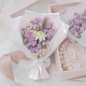 Dekoracyjne kwiaty nie zapomnij o prawdziwym naturalnym suszonym kwiatach bukiet przyjęcia weselne