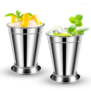 Wine Glasses -Set Of 2 Mint Cups Classic Stainless Steel For Party Bar Home Restaurant 12Oz
