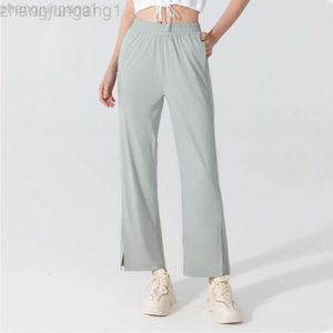 Desginer als Yoga Pant Leggins Summer Originsunsscreen podzielony szeroka noga cienki oddychający wygodne spodnie do biegania w talii