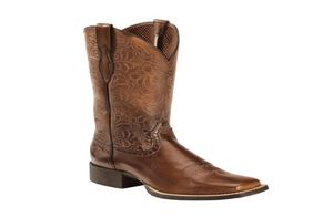 Boots Women Rich Brown Round Up Remuda Cowgirl Square Toe018906310
