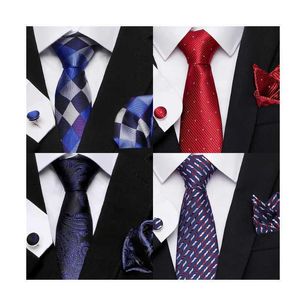 Neck slips set grossist 7.5 cm födelsedagspresent slips hanky manschettknapp set slips slips tryckt formella kläder hombre ljusblå fit arbetsplats