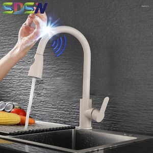Kitchen Faucets Pull Out Faucet SDSN Smart Touch Control Down Sensor Stainless Steel