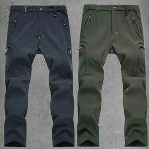 Men's Pants Mens wool tactical hiking pants breathable outdoor leisure army autumn and winter long pants mens waterproof camping pantsL2405