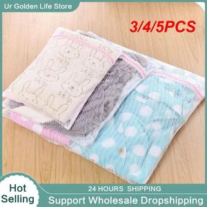 Tvättpåsar 3/4/5st Dirty Clothy Clothing Bag Scrub Mommy Sponge Melamine Net för kök Delicates Wash