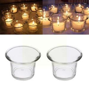 Titulares de vela Romântico Crystal Glass Portador de casamento Party Party Candlestick Decoração Decoração Home Table G1M5