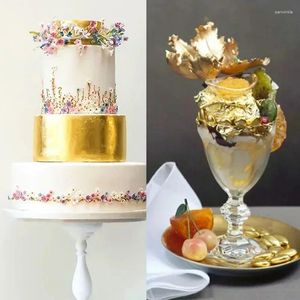 Party Supplies 100pcs Imitation Gold Silver Foil Paper Leaf Sheet Gilding DIY Art Craft Birthday Wedding Cake Dessert Decorations