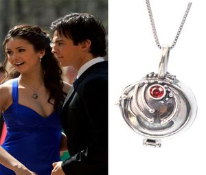925 Sterling Sliver The Vampire Diaries Elena Pendant Necklace Retro Jewelry Fashion Moive 2011231377455