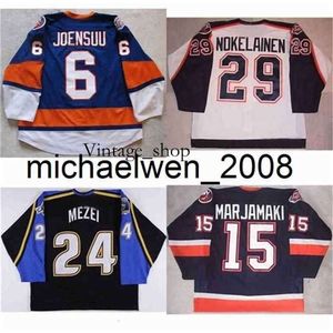 Vin Weng Bridgeport Sound Tigers Mens 29 Petteri Nokelainen 6 Jesse Joensuu 24 Branislav Mezei 6 Joel Bouchard 15 Masi Marjamaki Hockey Jerseys