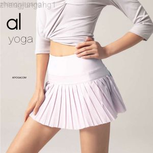 desginer als yoga aloe shorts امرأة بانت أعلى نساء رياضة اللياقة البدنية تنس مضاد للوهج في الهواء الطلق تنورة مطوية للنساء