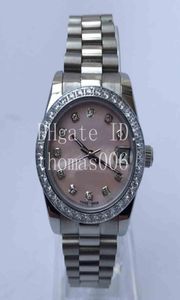 31mm se president Diamond Bezel Women rostfria klockor lägsta kvinnliga damer automatiska mekaniska handledsgåva5030716