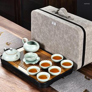 SET DI AFFETTO TEA TEA CHEE SET TEAME ORIENTALE VIAGGI CERAMICA CONTROLLATO CONTRO PORTATILE MAGGIONE PORTABILE CONTATE DE XICARAS