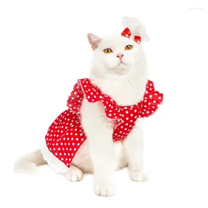 Hundekleidung Haustier Kleidung Punkt fliegendes Ärmelkleid für Hunde Kleidung Katz