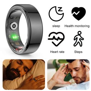 R02 Smart Ring Health Tracker 50 BluetoothCompatible Fitness Multisport Modes Wearable for Android IOS 240423