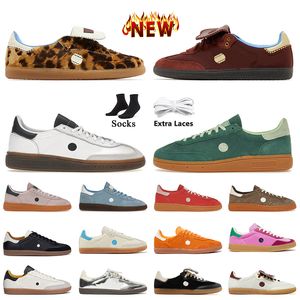 Designer Samba Gazelle Wales Bonner Pony Leopard Casual Shoes Nylon Brown Handball Spezial Vegan White Black【code ：L】Spezials Sneakers Flat Trainers