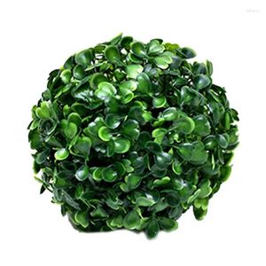 Dekoracyjne kwiaty Topiary Ball Bez podlewania przycinanie przycinanie sztucznego bukszpanu zielone okrągłe kulki Realistyczny wygląd sztuczny dla drzwi przednich