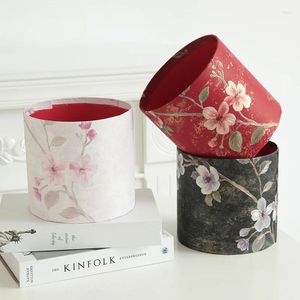 Present Wrap 1Set Chinese Style Circular Flower Arrangement Hink Box Blommor Förpackning och