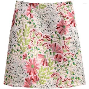 Signe Arrivo Donne Fashion Jacquard Short Office Ladies Ol High Waist Slim Borsa Hip A-Line Skirt S40