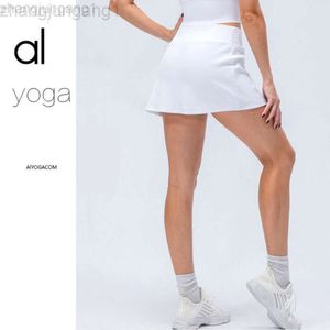 Desginer als yoga aloe byxa leggings botten anti bländficka fitnessdans korta sportbyxor veckade tenniskjol