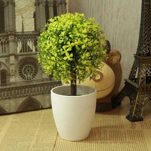Decorative Flowers Fake Plastic Ball Potted Plants Realistic Design Low Maintenance For Home Outdoor Patio Decor IMNT