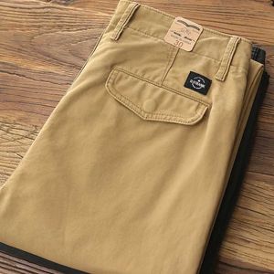 Męskie spodnie Nowy amerykański vintage Twill Amekaji Chino Product Pants Mens Proste 100% bawełny pranie proste swobodne spusty 2405