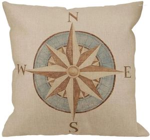 Подушка морской компас диван простой дизайн домашнего декора.