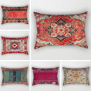 Travesseiro 30x50cm Ethnic Brophcase Prophase Style Style estilo linho persa Tampa de pintura de tapete para sofá Caso de decoração para o quarto