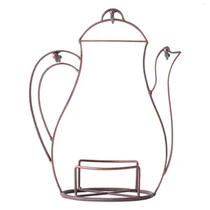 Cucina deposito tooarts a forma di tazza a forma di tazza tazza da tè da tè organizzatore in metallo vintage
