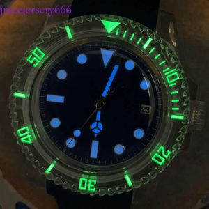 Luminous Transparent Plastic Case 40mm Automatic Mechanical Watch Acrylic Glass with Dandong 2813 Movement