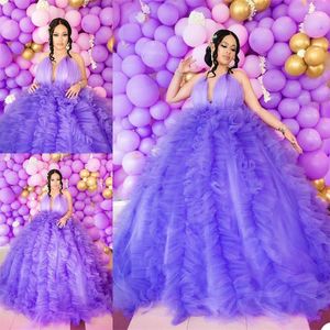 2021 Lavender Ruffle plus rozmiar w ciąży damskie damskie sukienka do snu macierzyńskie koszulki nocne do sesji śluzowej bielizny szlafroki nocne Baby Sho 239n