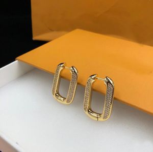 Simple diamond Gold earrings Designer jewelry earrings for ladies birthday party gifts