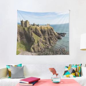タペストリーズダンノタール城スコットランドポストカードタペストリーカーペットウォールデコレーションあなたの寝室のかわいい装飾