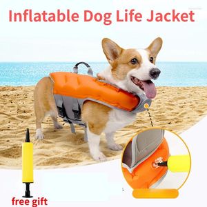 Odzież dla psa Pet Wysoka pływalność nadmuchiwaną kamizelkę ratunkową kamizelkę bezpieczeństwa Oxford Tkanina dla małych średnich dużych psów Lato
