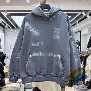 Men's Hoodies Sweatshirts Nice Washed Hoodie Men Women Best Quality Pullovers Casual H240508