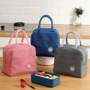 Stume di stoccaggio più fresco Waterproof Nylon Portable Zipper Termal Lunch Borse per Women Fridge Box Food Kids Kids