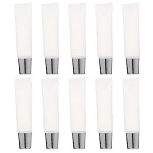 Garrafas de armazenamento 10 PCs Tubo vazio de recipientes de lábios transparentes Tubos de esmalte Travel Travel Gloss Mascara Plástico portátil