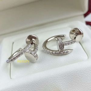 Stud Classic Sterling Sier Nail Earring S Temperament Light Fashion Brand Party Premium Jewelry 127